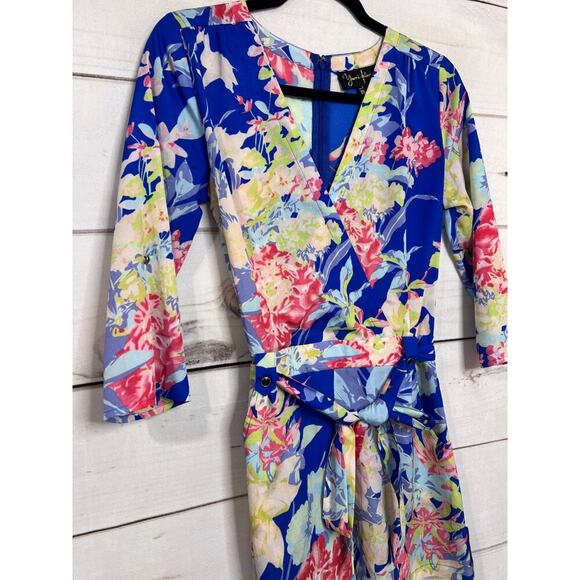 Yumi Kim Blue Zean Floral Liz Romper Size XS With Pockets - Picture 5 of 5
